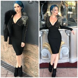 Beit noir spiked dress sz med nwt